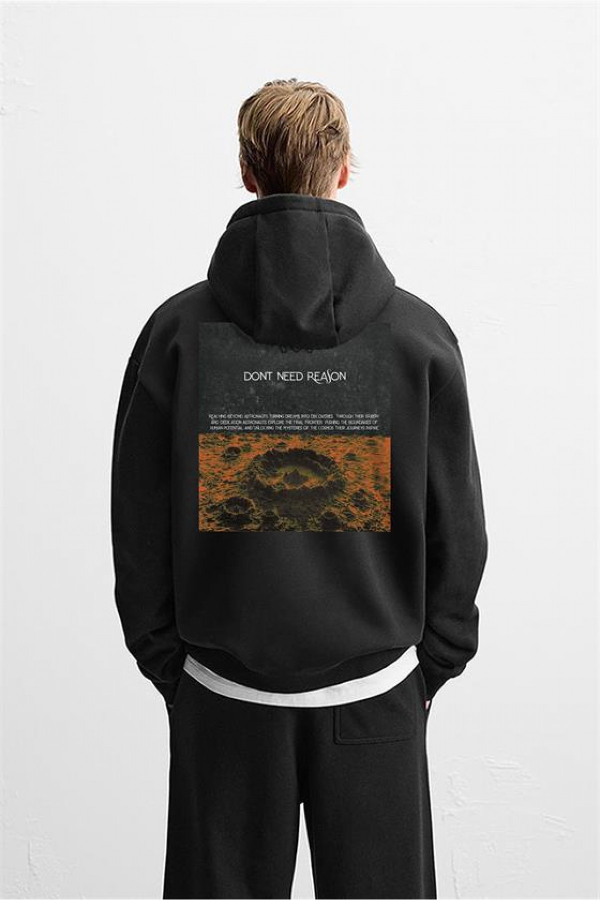 Kapuşonlu Dont Need Reason Baskılı Sweatshirt S