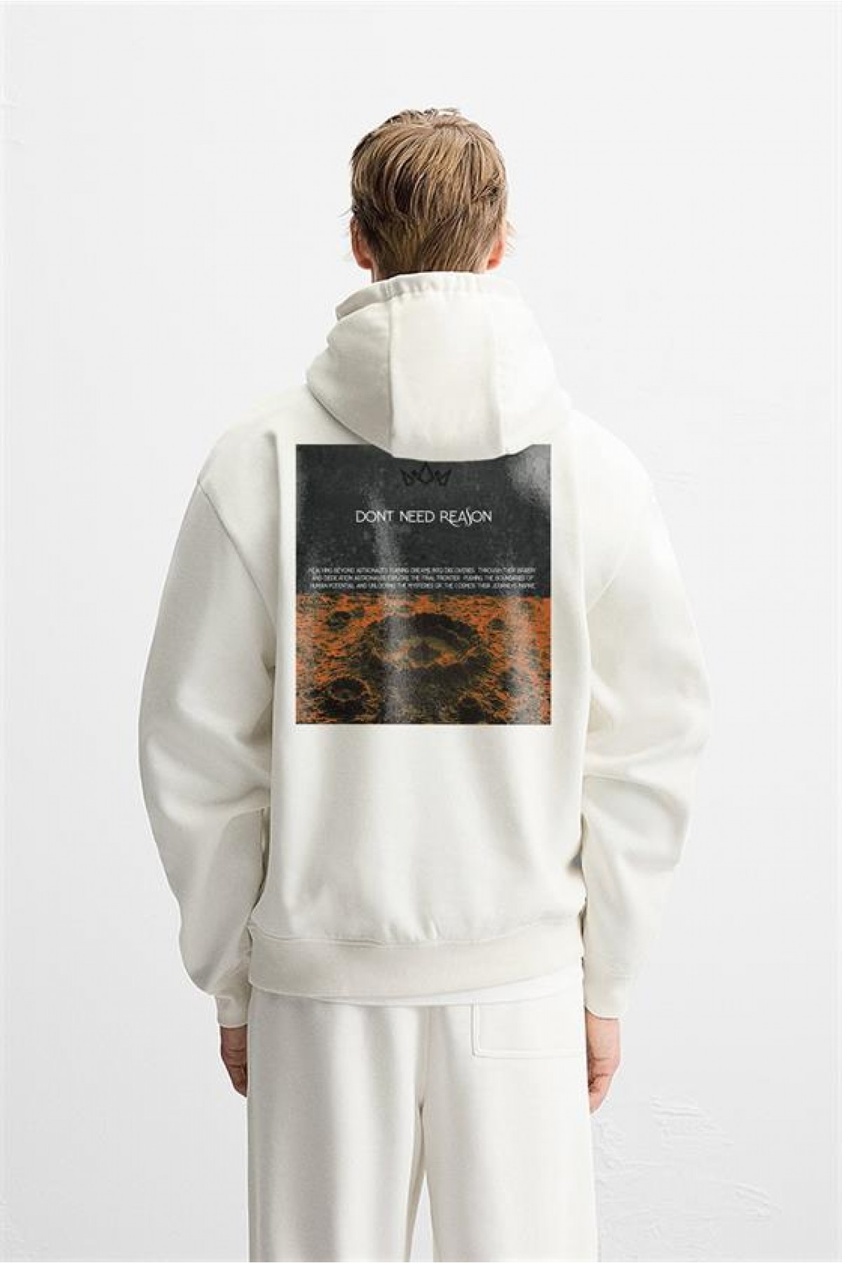 Kapuşonlu Dont Need Reason Baskılı Sweatshirt S