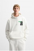 Kapuşonlu Everything Baskılı Oversize Kalıp Hoodie S