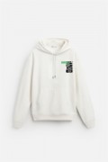 Kapuşonlu Everything Baskılı Oversize Kalıp Hoodie S