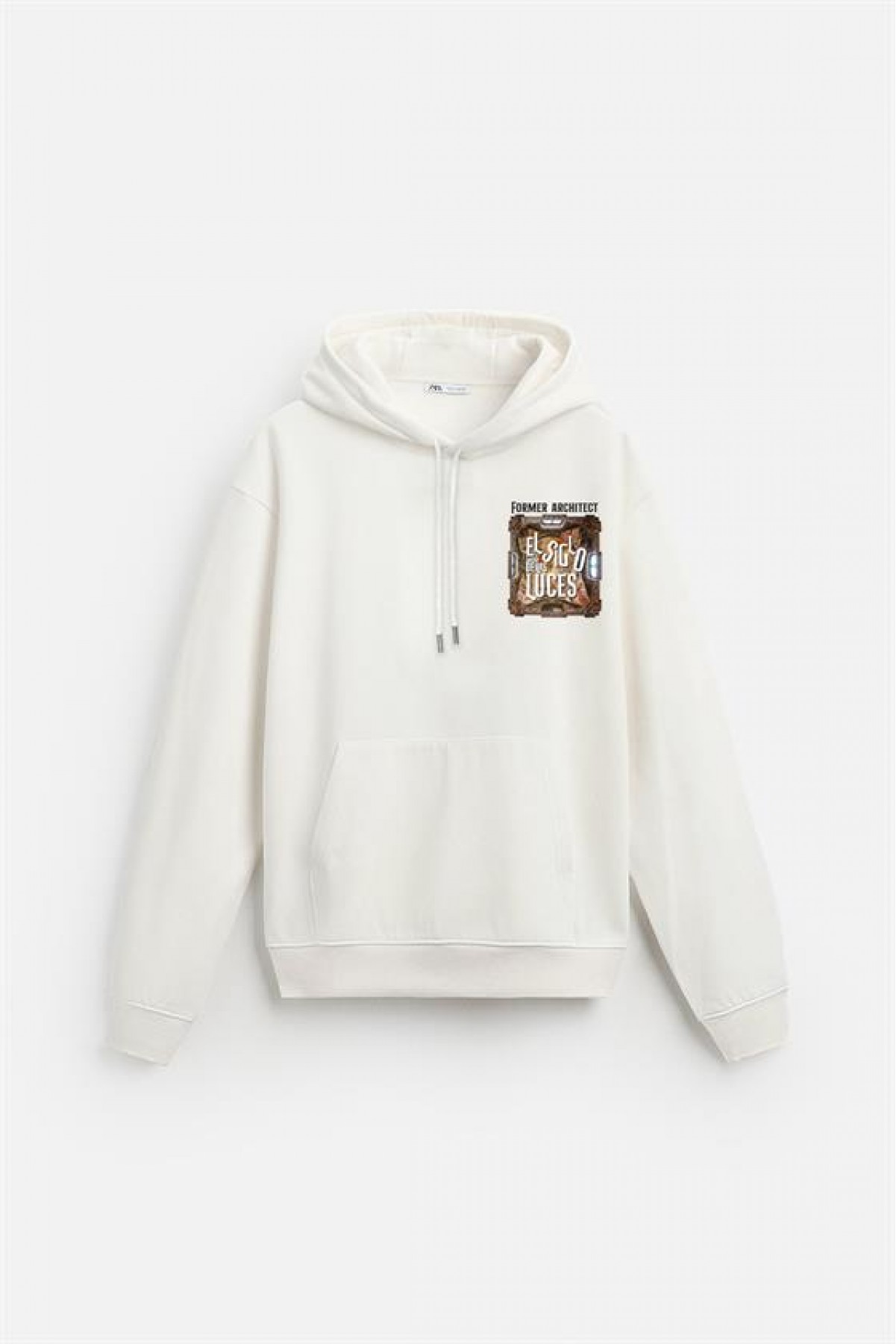 Kapuşonlu Luces Baskılı Oversize Kesim Hoodie S