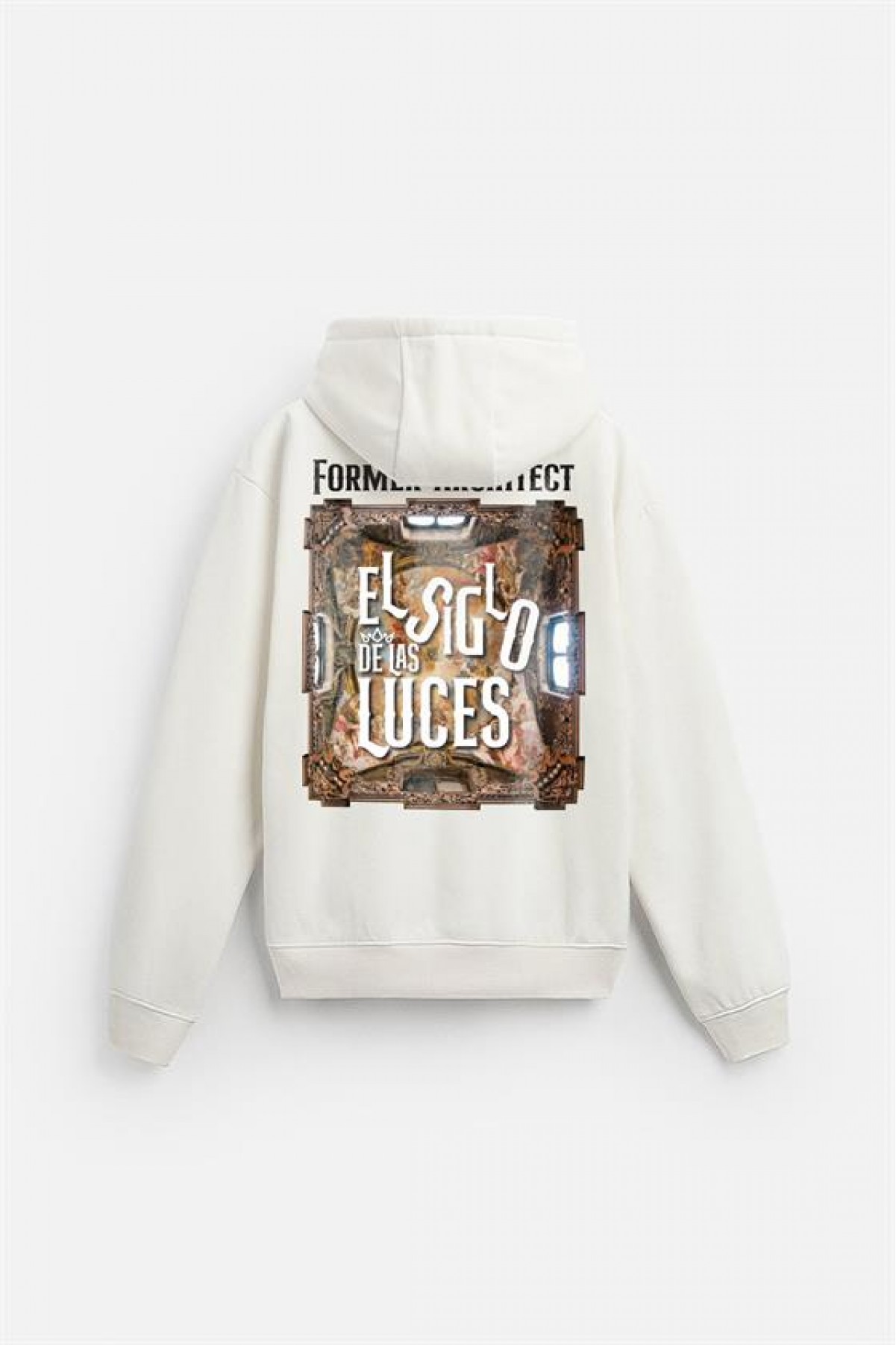 Kapuşonlu Luces Baskılı Oversize Kesim Hoodie S