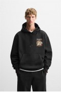 Kapuşonlu Luces Baskılı Oversize Kesim Hoodie S