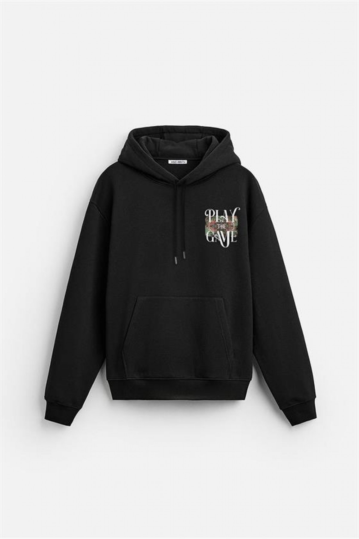 Kapuşonlu Play The Game Baskılı Unisex Hoodie S