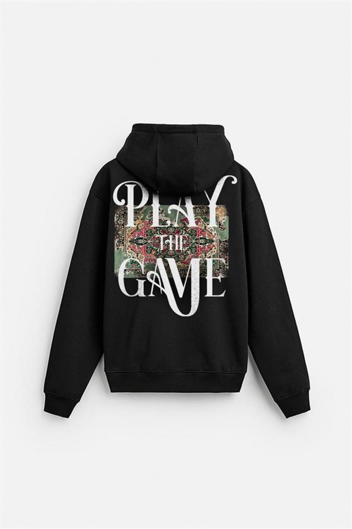 Kapuşonlu Play The Game Baskılı Unisex Hoodie S