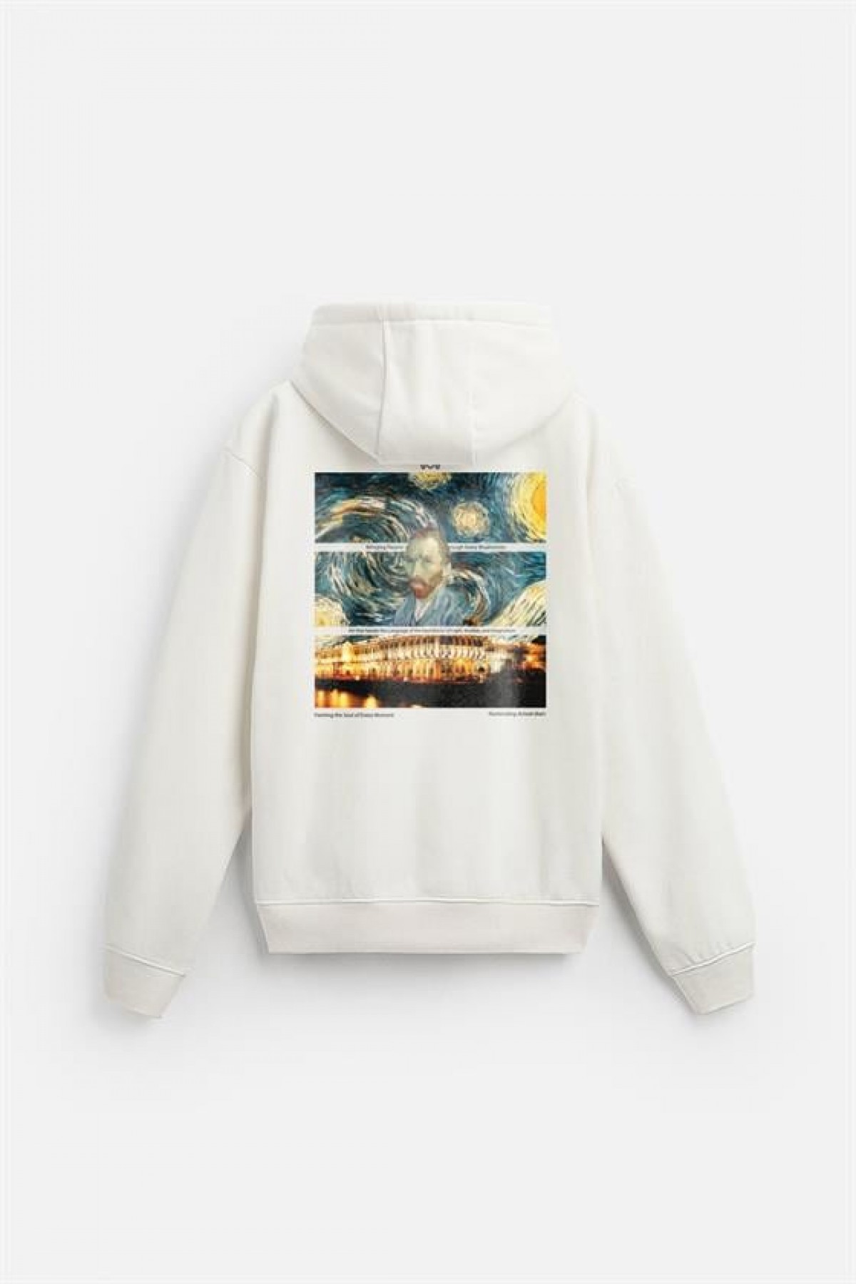 Kapuşonlu Van Goghe Baskılı Unisex Hoodie S