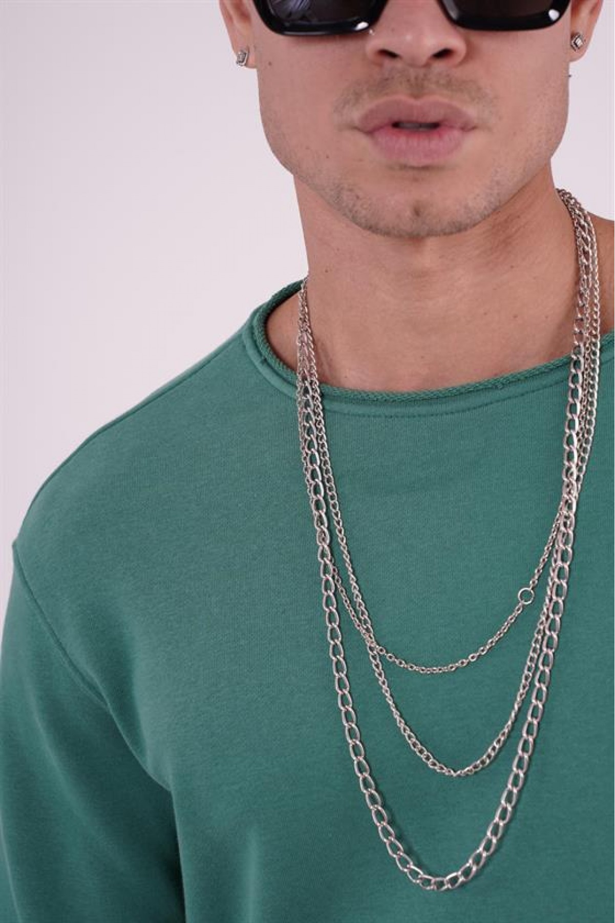 King Brich Pis Yaka Oversize Kalıp Erkek Sweatshirt S