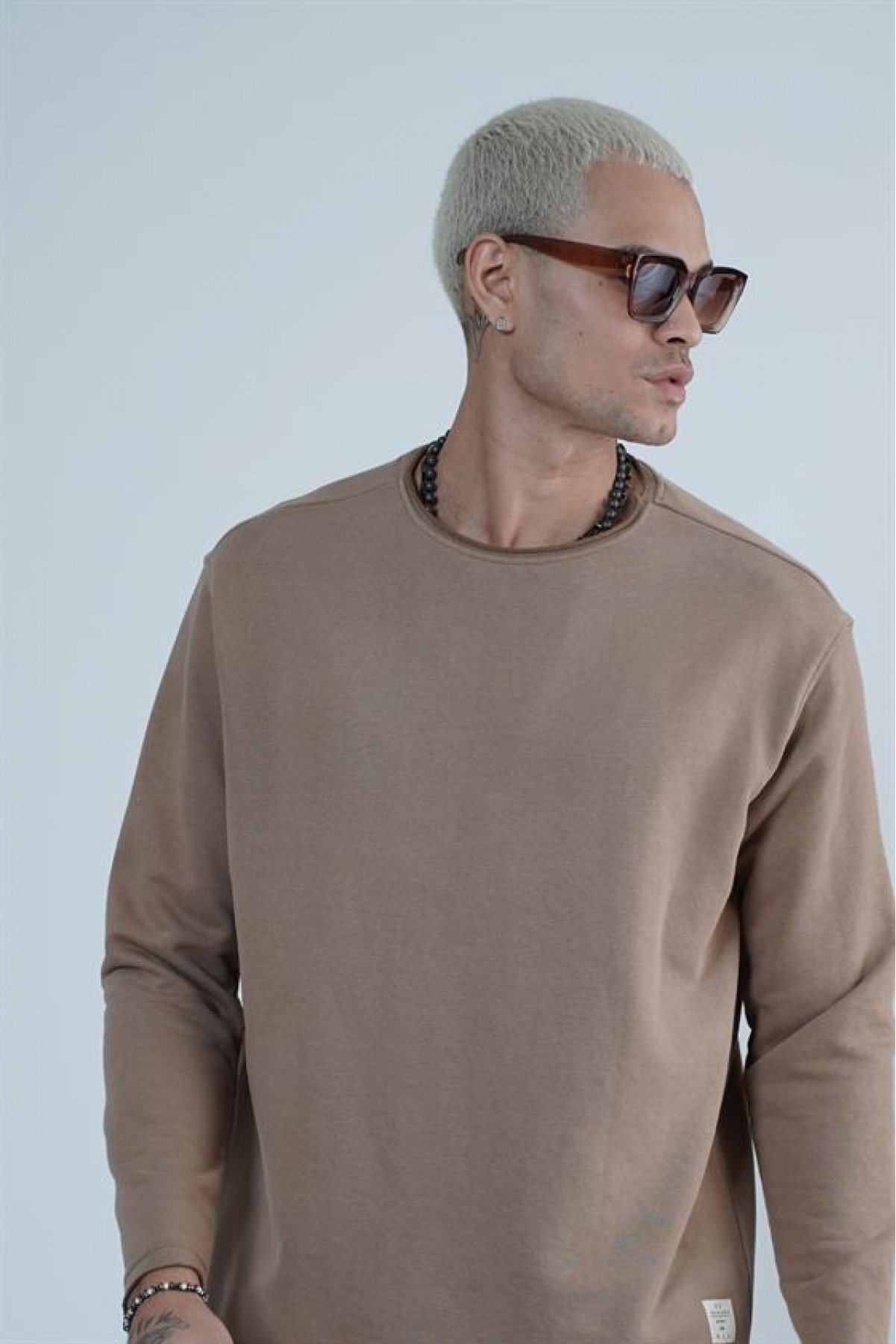 King Brich Pis Yaka Oversize Kalıp Erkek Sweatshirt S