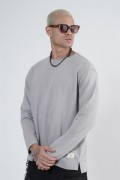 King Brich Pis Yaka Oversize Kalıp Erkek Sweatshirt S