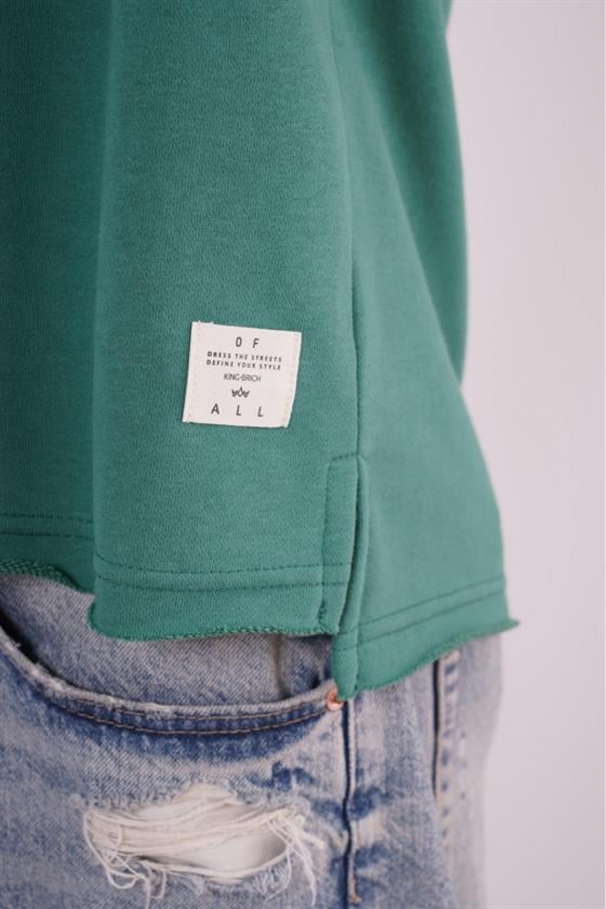 King Brich Pis Yaka Oversize Kalıp Erkek Sweatshirt S