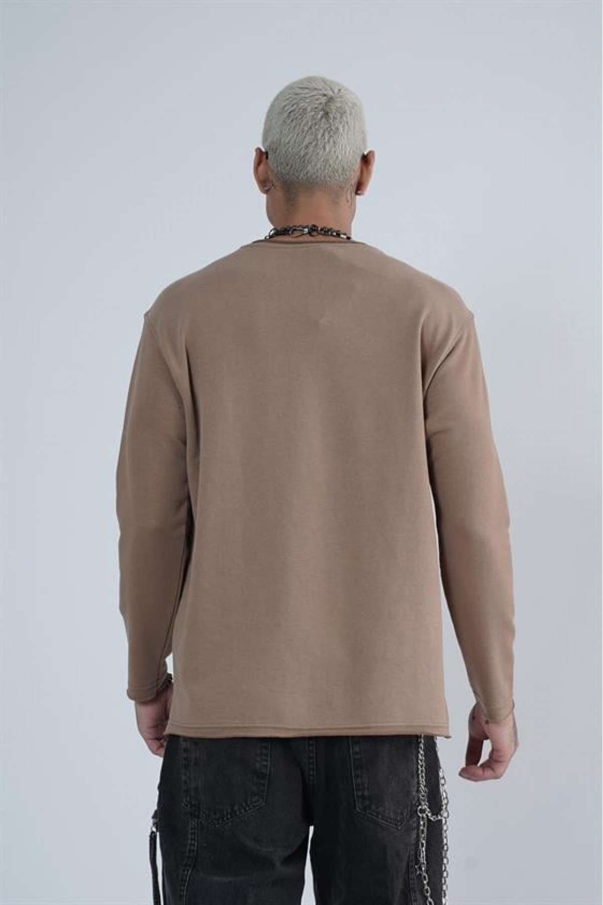 King Brich Pis Yaka Oversize Kalıp Erkek Sweatshirt S