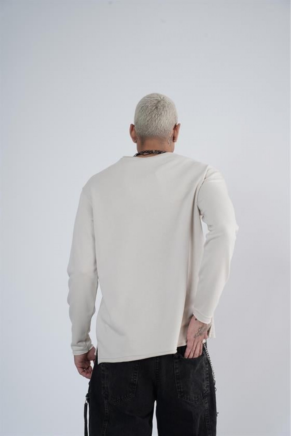 King Brich Pis Yaka Oversize Kalıp Erkek Sweatshirt S