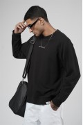Kingbrich Baskılı Reglan Kol Oversize Kesim Sweatshirt S