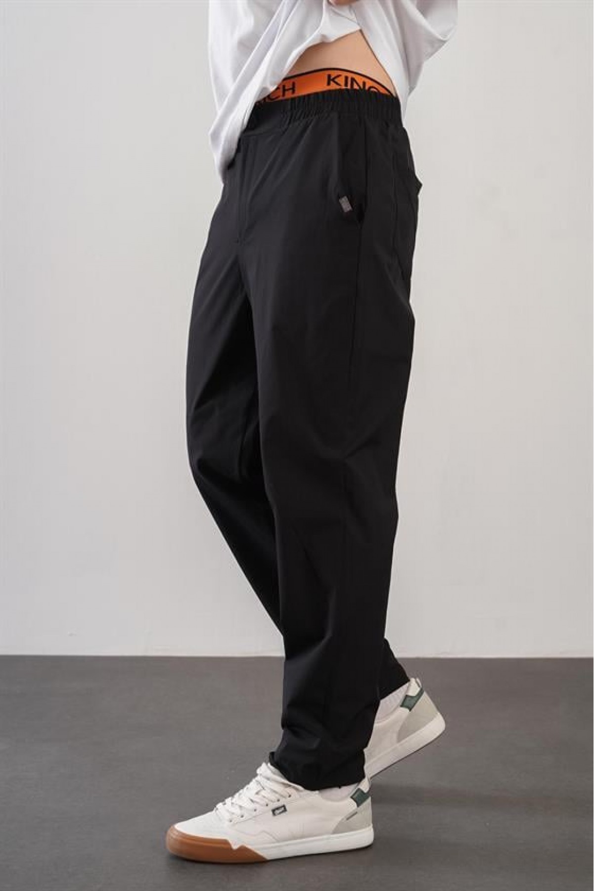 Kingbrich Beli Lastikli Cepli Regular Kalıp Erkek Jogger Pantolon S