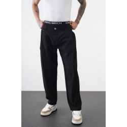 Kingbrich Beli Lastikli Rahat Kesim Keten Erkek Pantolon S