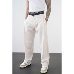 Kingbrich Beli Lastikli Rahat Kesim Keten Erkek Pantolon S