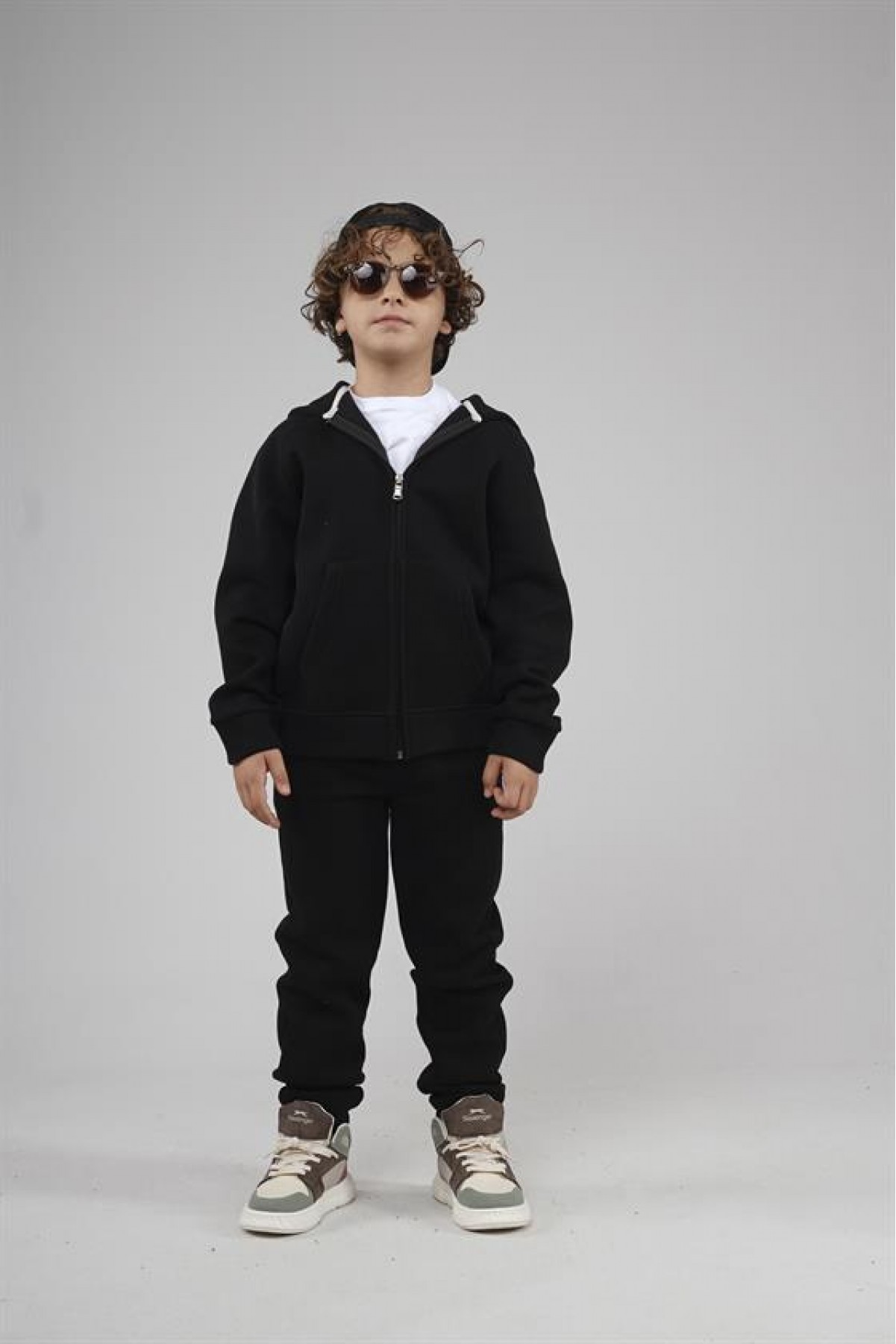 Kingbrich Kids Kapüşonlu Önü Fermuarlı Alt Üst Takım 7/8 YAŞ