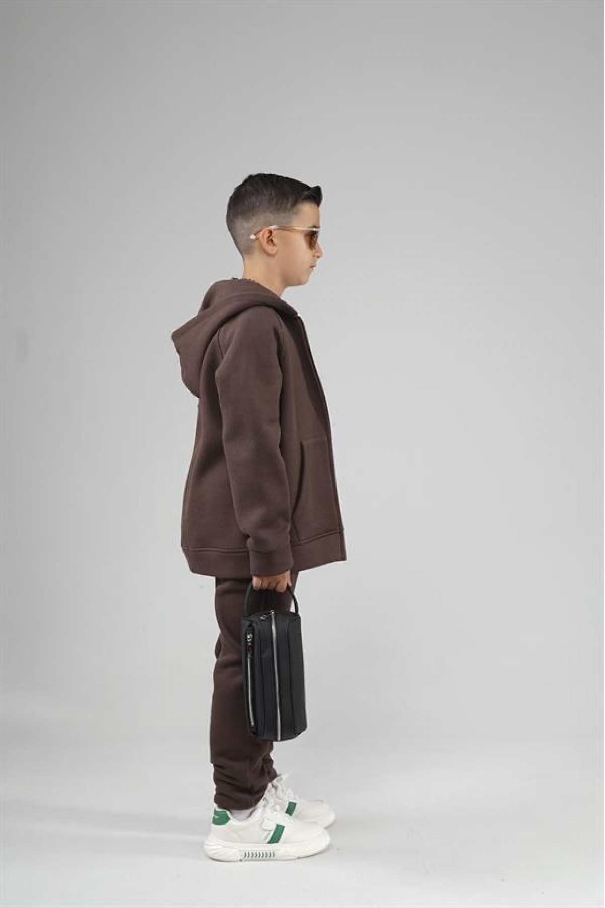 Kingbrich Kids Kapüşonlu Önü Fermuarlı Alt Üst Takım 7/8 YAŞ
