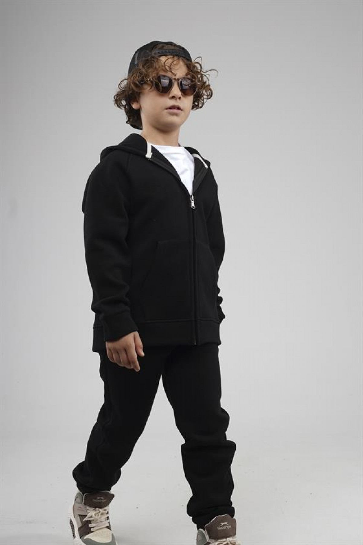 Kingbrich Kids Kapüşonlu Önü Fermuarlı Alt Üst Takım 7/8 YAŞ