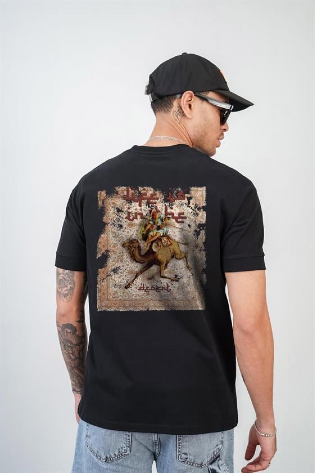 Kingbrich Life İs İn The Baskılı Slim Fit Kalıp Erkek Tshirt S