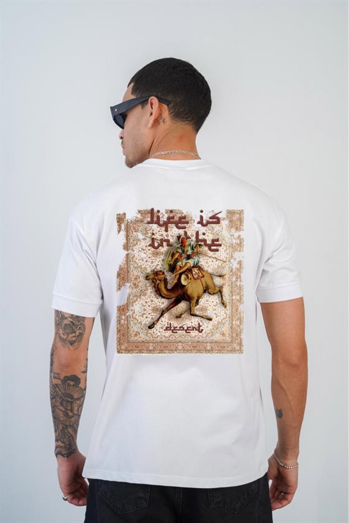 Kingbrich Life İs İn The Baskılı Slim Fit Kalıp Erkek Tshirt S