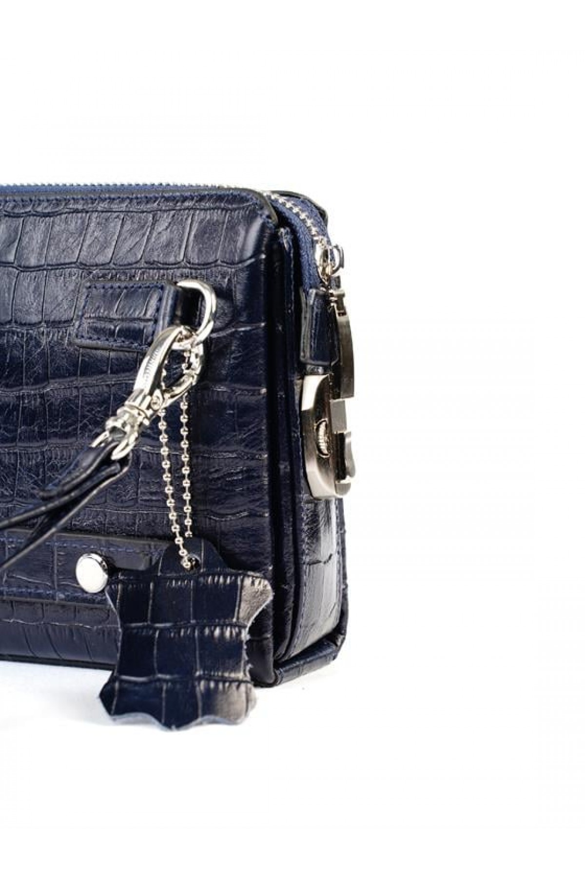 Kingbrich Logolu Hakiki Deri Kaplamalı Unisex El Çantası Tek Ebat