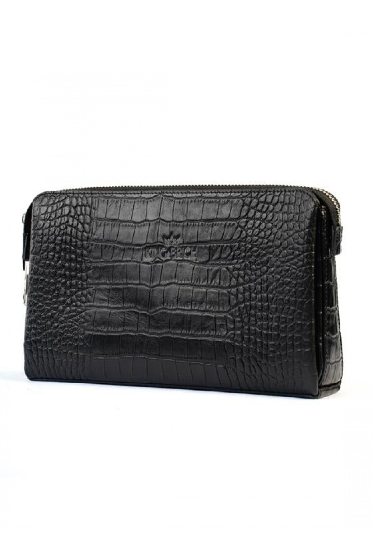 Kingbrich Logolu Hakiki Deri Kaplamalı Unisex El Çantası Tek Ebat