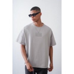 Kingbrich Önü Enjeksiyon Baskılı Double Face Oversize Kalıp Unısex Tişört S