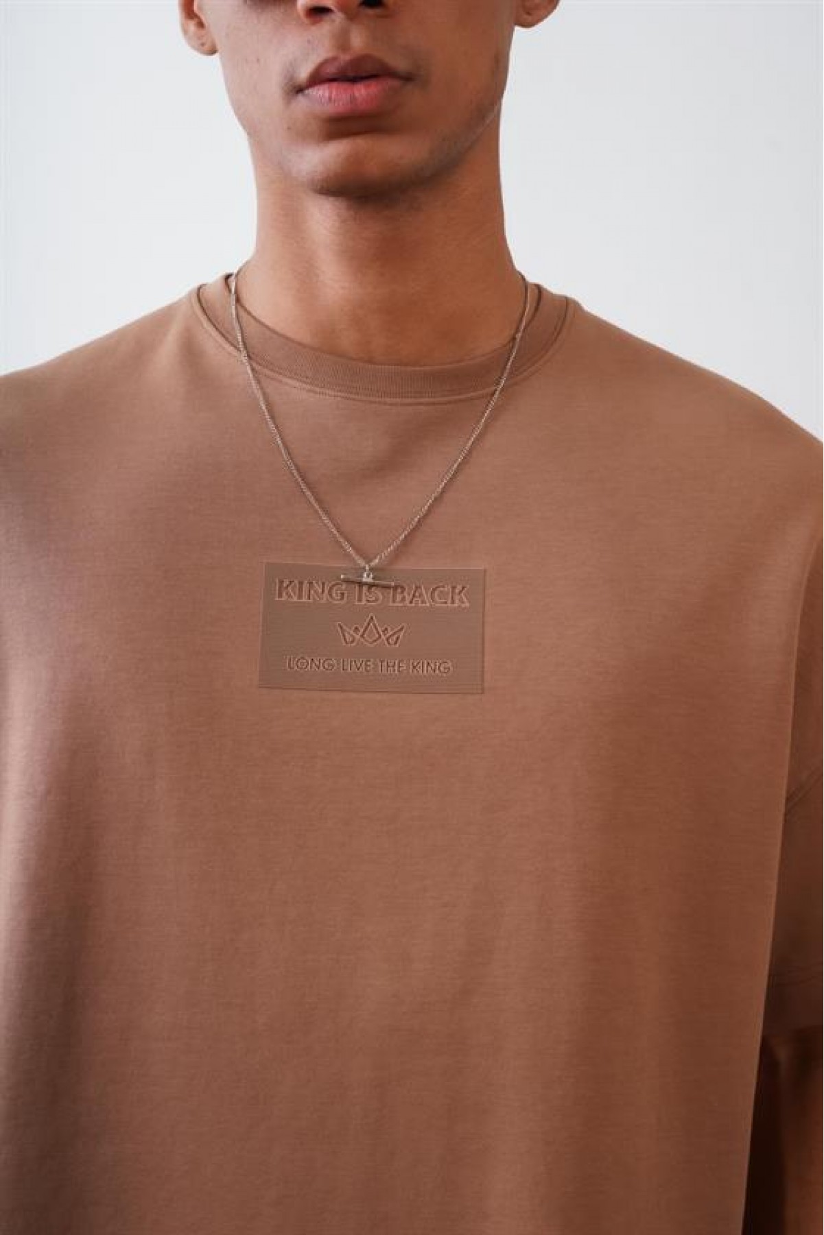 Kingbrich Önü Enjeksiyon Baskılı Double Face Oversize Kalıp Unısex Tişört S