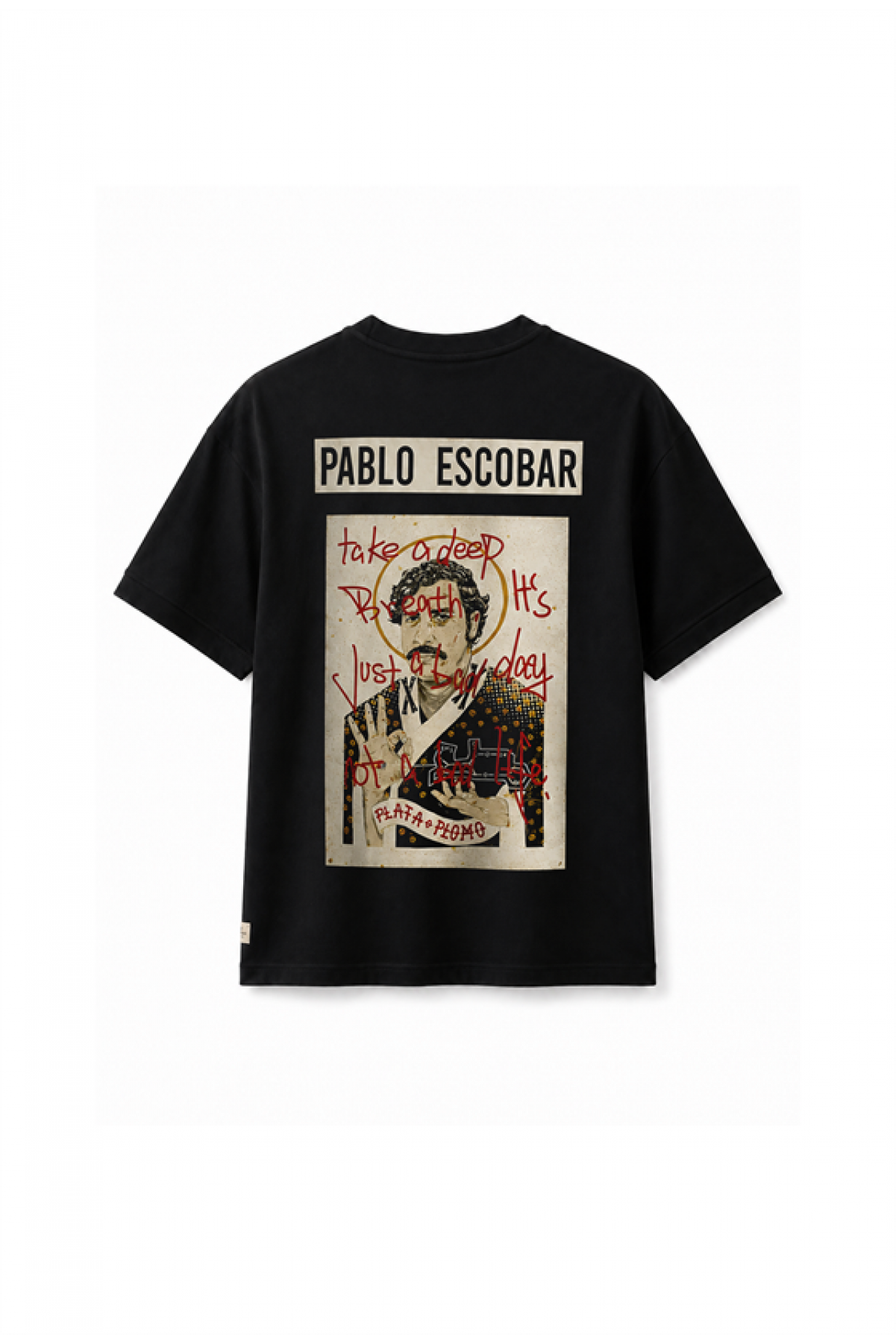 Kingbrich Pablo Escobar Baskılı Slim Fit Kalıp Erkek Tshirt S