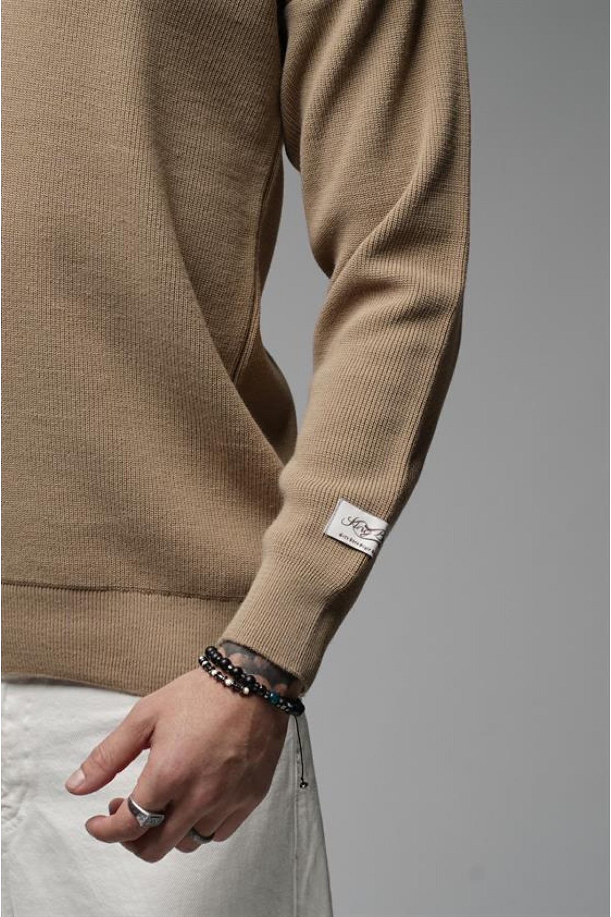 Kingbrich Polo Yaka Oversize Kalıp Erkek Triko Kazak S