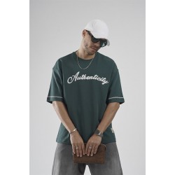 Oversize Kalıp Authenticity Nakış Detaylı Tişört S