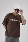 Oversize Kalıp Authenticity Nakış Detaylı Tişört S