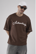 Oversize Kalıp Authenticity Nakış Detaylı Tişört S