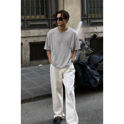 Oversize Kalıp Basic %100 Pamuklu Erkek Tişört S