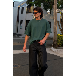 Oversize Kalıp Basic %100 Pamuklu Erkek Tişört S