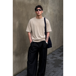 Oversize Kalıp Basic %100 Pamuklu Erkek Tişört S