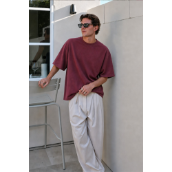 Oversize Kalıp Basic %100 Pamuklu Erkek Tişört S