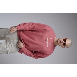 Oversize Kalıp Baskılı Yaka Kol Ribanalı Sweat S