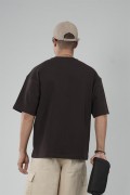 Oversize Kalıp Effective Things Yazılı Basic Tişört S