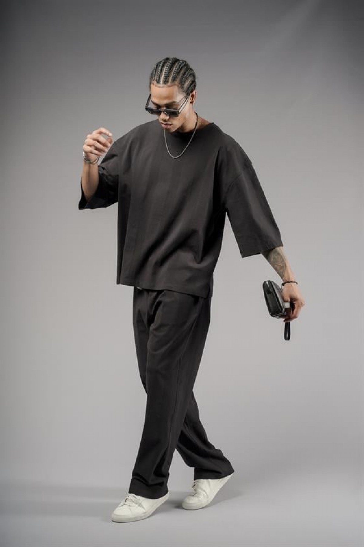 Oversize Kalıp Keten Alt Üst Takım S