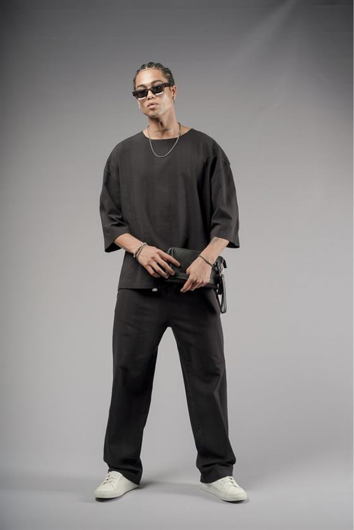 Oversize Kalıp Keten Alt Üst Takım S