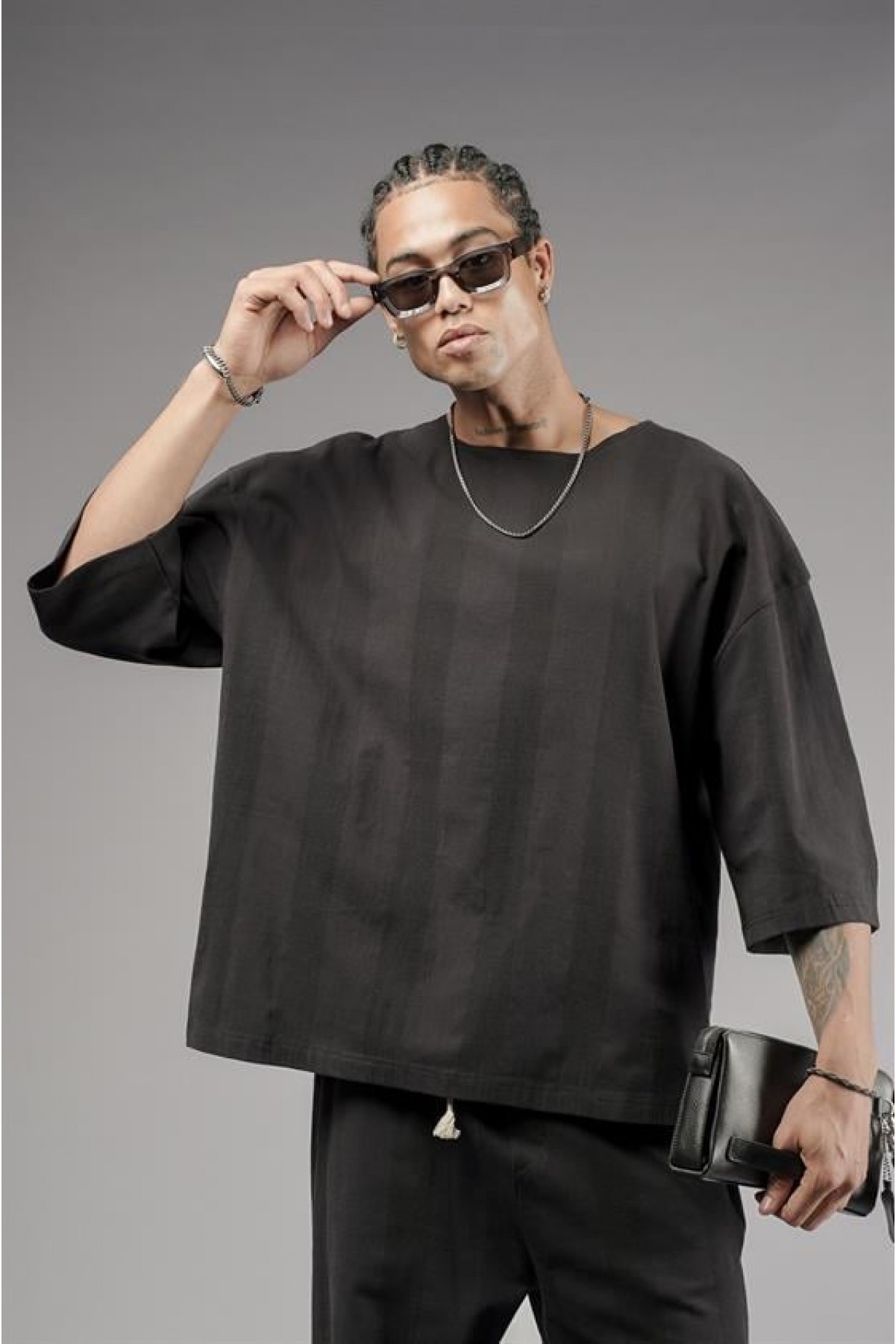 Oversize Kalıp Keten Alt Üst Takım S