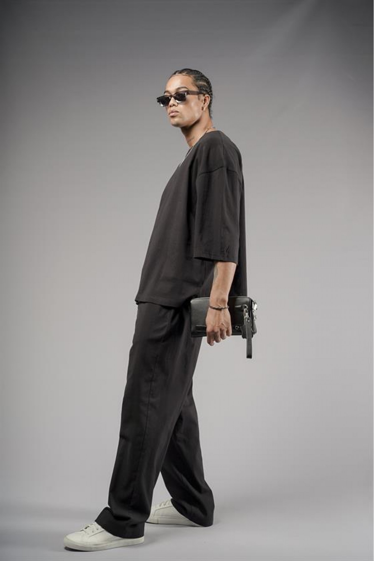 Oversize Kalıp Keten Alt Üst Takım S