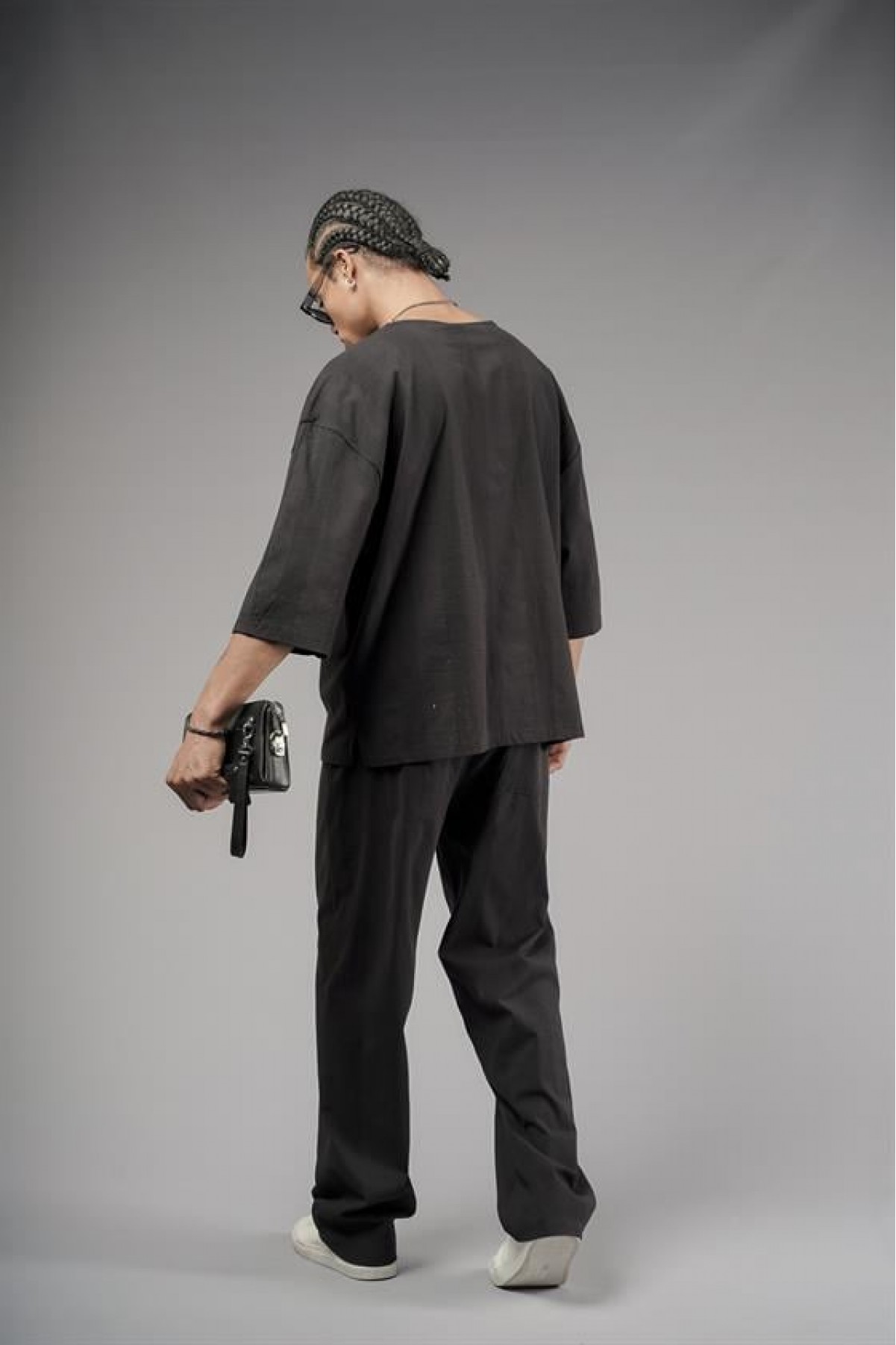 Oversize Kalıp Keten Alt Üst Takım S