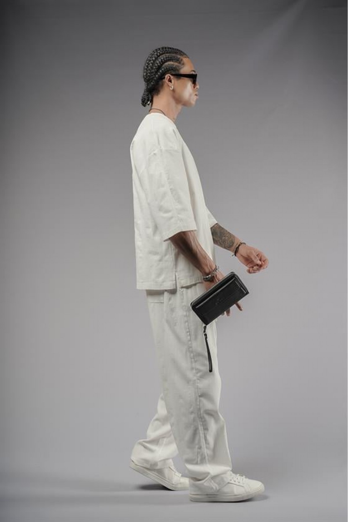 Oversize Kalıp Keten Alt Üst Takım S