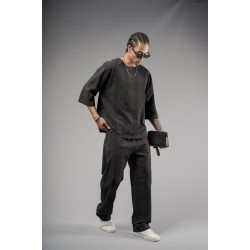 Oversize Kalıp Keten Alt Üst Takım S