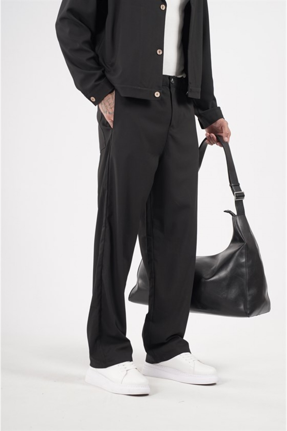 Oversize Kalıp Kumaş Blazer Alt Üst Takım S