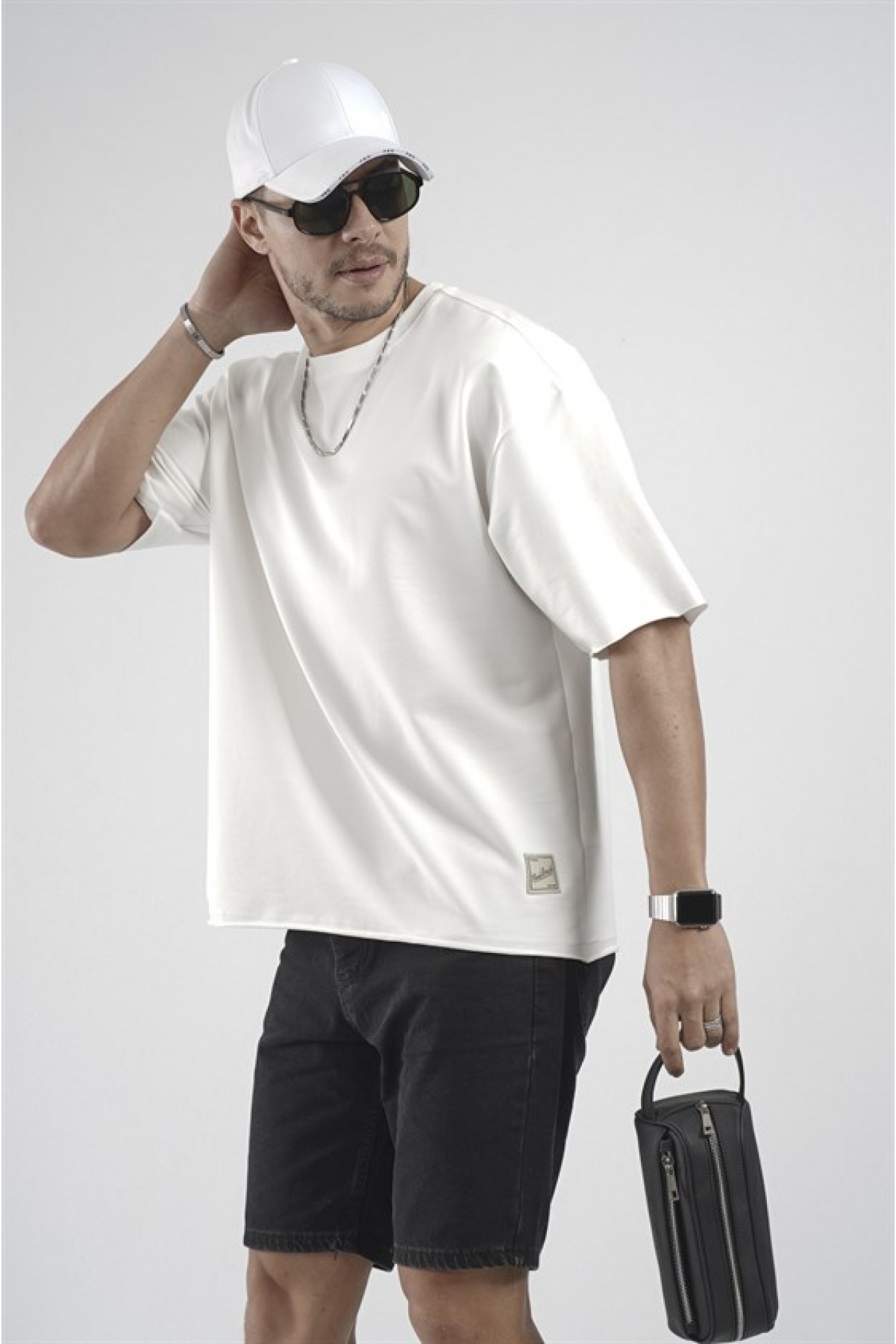 Oversize Kalıp Likralı Basic Tişört S