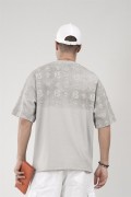 Oversize Kalıp Logo Baskılı Bisiklet Yaka Basic Tişört S